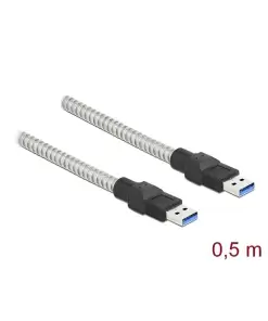 כבל USB-A 3.2 Gen 1 5Gbps תעשייתי מצופה מתכת ז/ז DELOCK | 86774 | 4K