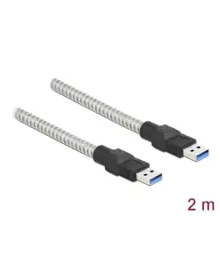 כבל USB-A 3.2 Gen 1 5Gbps תעשייתי מצופה מתכת ז/ז DELOCK | 86776 | 4K
