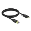 כבל USB-A3.2 Gen1 5Gbps תקע USB-A לתקע USB-C עם ברגים נעילה תומך PD 3A ז/ז DELOCK | 84017 | 4K