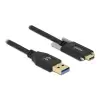 כבל USB-A3.2 Gen1 5Gbps תקע USB-A לתקע USB-C עם ברגים נעילה תומך PD 3A ז/ז DELOCK | 84017 | 4K