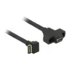 כבל USB-C 3.1 Gen 2 להתקנה בפאנל תקע 20 פין לשקע USB-C עם מרחק בין הברגים 20 מ