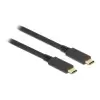 כבל USB-C 3.1 Gen2 10Gbps תומך PD 5A ז/ז DELOCK | 85529 | 4K
