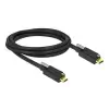 כבל USB-C 3.2 Gen2 10Gbps עם בורג נעילה תומך PD 3A ז/ז DELOCK | 84138 | 4K