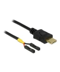 כבל USB-C זכר ל- 2 פינים נפרדים ז/ז DELOCK | 85394 | 4K