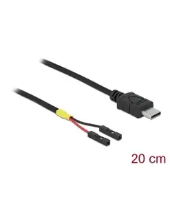 כבל USB-C זכר ל- 2 פינים נפרדים ז/ז DELOCK | 85395 | 4K