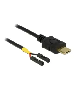 כבל USB-C זכר ל- 2 פינים נפרדים ז/ז DELOCK | 85395 | 4K