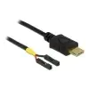 כבל USB-C זכר ל- 2 פינים נפרדים ז/ז DELOCK | 85473 | 4K