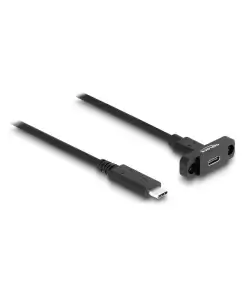 כבל USB-C3.2 Gen2 להתקנה בפאנל עם מרחק בין הברגים 28 מ