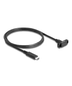 כבל USB-C3.2 Gen2 להתקנה בפאנל עם מרחק בין הברגים 28 מ"מ ז/נ DELOCK | 87824 | 4K