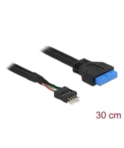 כבל USB שקע 19 פין USB 3.0 לתקע 8 פין USB 2.0 ז/נ DELOCK | 83095 | 4K