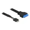 כבל USB שקע 19 פין USB 3.0 לתקע 8 פין USB 2.0 ז/נ DELOCK | 83791 | 4K
