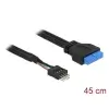כבל USB שקע 19 פין USB 3.0 לתקע 8 פין USB 2.0 ז/נ DELOCK | 83791 | 4K