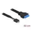 כבל USB שקע 19 פין USB 3.0 לתקע 8 פין USB 2.0 ז/נ DELOCK | 83792 | 4K