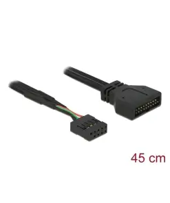 כבל USB תקע 19 פין USB 3.0 לשקע 9 פין USB 2.0 ז/נ DELOCK | 83776 | 4K