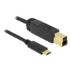 כבל USB3.1 Gen2 10Gbps תקע USB-C לתקע USB-B תומך PD 3A ז/ז DELOCK | 83674 | 4K