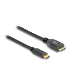 כבל USB3.1 Gen2 10Gbps תקע USB-C לתקע USB Micro-B תומך PD 3A ז/ז DELOCK | 83676 | 4K