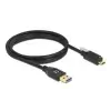 כבל USB3.2 Gen1 5Gbps תקע USB-A לתקע USB-C עם בורג נעילה תומך PD 3A ז/ז DELOCK | 84028 | 4K