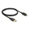 כבל USB3.2 Gen2 10Gbps תקע USB-A לתקע USB-C עם בורג נעילה תומך PD 3A ז/ז DELOCK | 83717 | 4K