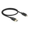כבל USB3.2 Gen2 10Gbps תקע USB-A לתקע USB-C עם בורג נעילה תומך PD 3A ז/ז DELOCK | 84025 | 4K