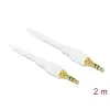 כבל אודיו PL 3.5 סטריאו 3 מגעים ז/ז צבע לבן DELOCK | 85550