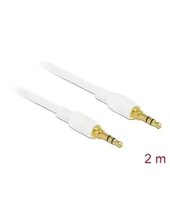 כבל אודיו PL 3.5 סטריאו 3 מגעים ז/ז צבע לבן DELOCK | 85550