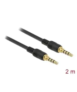 כבל אודיו PL 3.5 סטריאו 4 מגעים ז/ז צבע שחור DELOCK | 85598