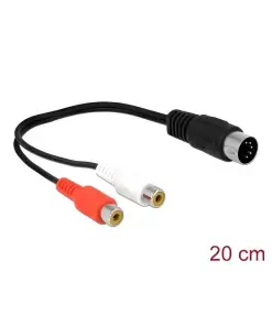 כבל אודיו RCA x 2 נקבה לתקע מידי נ/נ DELOCK | 85835