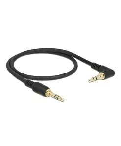 כבל אודיו זוויתי PL 3.5 סטריאו 3 מגעים ז/ז צבע שחור
