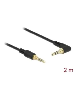 כבל אודיו זוויתי PL 3.5 סטריאו 3 מגעים ז/ז צבע שחור DELOCK | 85568