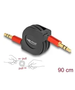 כבל אודיו נמתח PL 3.5 סטריאו 3 מגעים ז/ז DELOCK | 85369