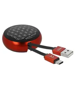 כבל טעינה ונתונים נמתח תקע USB-C לתקע USB-A ז/ז DELOCK | 85819 | 4K