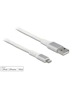 כבל טעינה ונתונים עם מוגן Kevlar תקע USB-A לתקע Lightning MFi ז/ז DELOCK | 83003