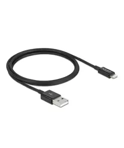 כבל טעינה ונתונים תקע USB-A לתקע Lightning MFi צבע שחור ז/ז DELOCK | 83002