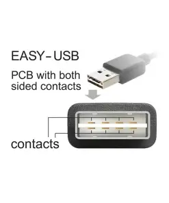כבל מאריך EASY-USB 2.0 Type-A ז/נ עם מחבר דו כיווני DELOCK | 83371 | 4K
