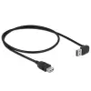 כבל מאריך EASY-USB 2.0 Type-A עם מחבר דו כיווני בזווית צד 90° זנ DELOCK 83547 4K