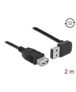 כבל מאריך EASY-USB 2.0 Type-A עם מחבר דו כיווני בזווית צד 90° ז/נ DELOCK | 83548 | 4K