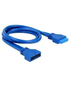 כבל מאריך USB 3.0 תקע 19 פין לשקע 19 פין אורך 45 ס