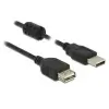 כבל מאריך USB-A 2.0 עם פריט ז/נ DELOCK | 84882 | 4K