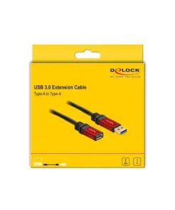 כבל מאריך USB-A 3.0 5Gbps Red metal ז/נ DELOCK | 82752 | 4K