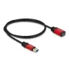 כבל מאריך USB-A 3.0 5Gbps Red metal ז/נ DELOCK | 82752 | 4K