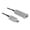 כבל מאריך USB-A 5Gbps אקטיבי על סיב אופטי ז/נ DELOCK | 83739 | 4K