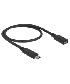 כבל מאריך USB-C 3.1 Gen1 5Gbps תומך PD 3A ז/נ DELOCK | 85532 | 4K