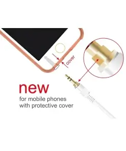 כבל מאריך אודיו PL 3.5 סטריאו 3 מגעים ז/נ צבע לבן DELOCK | 85577