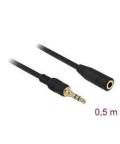 כבל מאריך אודיו PL 3.5 סטריאו 3 מגעים ז/נ צבע שחור DELOCK | 85574