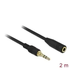 כבל מאריך אודיו PL 3.5 סטריאו 3 מגעים ז/נ צבע שחור DELOCK | 85578