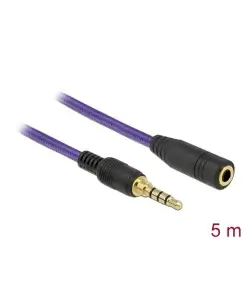 כבל מאריך אודיו PL 3.5 סטריאו 4 מגעים ז/נ צבע סגול DELOCK | 85626