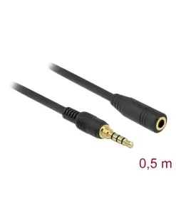 כבל מאריך אודיו PL 3.5 סטריאו 4 מגעים ז/נ צבע שחור DELOCK | 85627