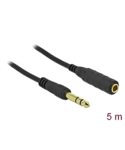 כבל מאריך אודיו PL 6.35 סטריאו 3 מגעים ז/נ DELOCK | 86767