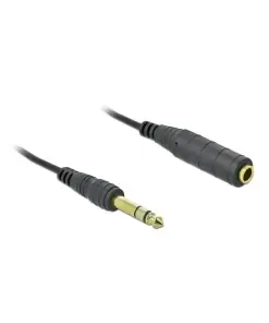 כבל מאריך אודיו מסולסל PL 6.35 סטריאו 3 מגעים ז/נ DELOCK | 85938