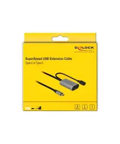 כבל מאריך אקטיבי USB-C 3.1 Gen1 5Gbps ז/נ DELOCK | 85392 | 4K